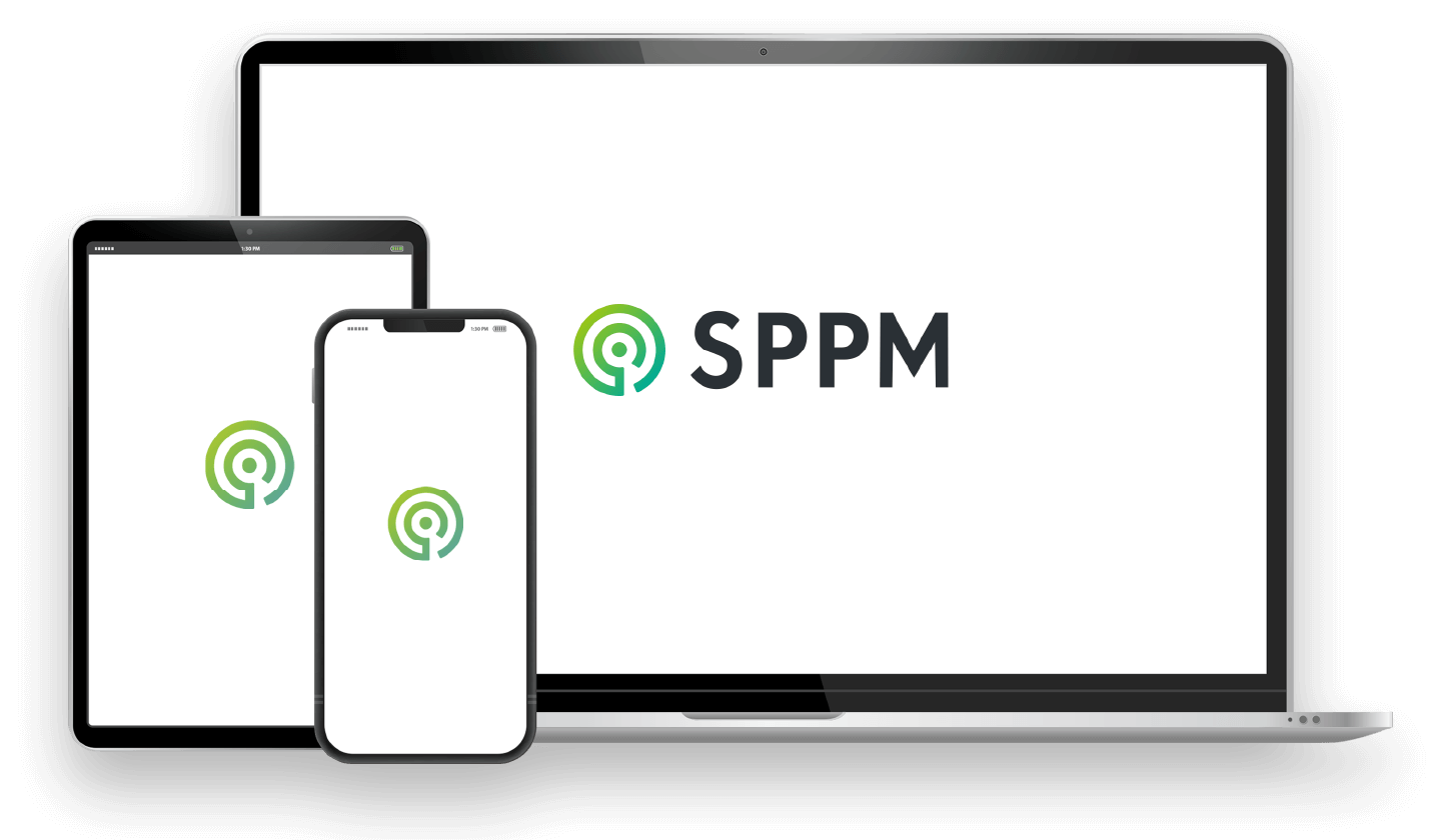 SPPMロゴが入ったPC